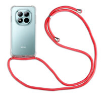 Handykette für Xiaomi Redmi Note 15 Pro 5G Hülle mit Band Case Handyhülle mit Kette in Rot