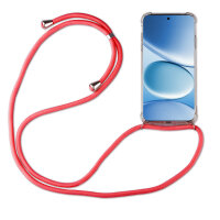 Handykette für Xiaomi Redmi Note 15 Pro 5G Hülle mit Band Case Handyhülle mit Kette in Rot