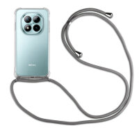 Handykette für Xiaomi Redmi Note 15 Pro+ Hülle mit Band Case Handyhülle mit Kette in Grau
