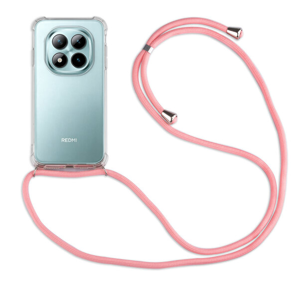Handykette für Xiaomi Redmi Note 15 Pro+ Hülle mit Band Case Handyhülle mit Kette in Rosa