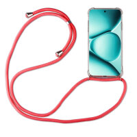 Handykette für Xiaomi Redmi Note 15 Pro+ Hülle mit Band Case Handyhülle mit Kette in Rot