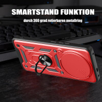 Outdoor Panzer Hülle für Honor Magic 8 Lite Handyhülle Slide Kameraschutz Ringhalter Rot