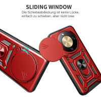 Outdoor Panzer Hülle für Honor Magic 8 Lite Handyhülle Slide Kameraschutz Ringhalter Rot