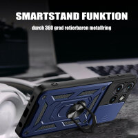 Outdoor Panzer Hülle für Motorola Edge 50 Neo Handyhülle mit Kameraschutz Ringhalter Blau