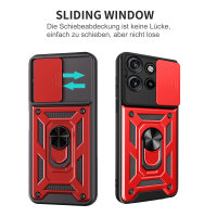 Outdoor Panzer Hülle für Motorola Edge 50 Neo Handyhülle mit Kameraschutz Ringhalter Rot