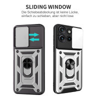 Outdoor Panzer Hülle für Motorola Edge 50 Neo Handyhülle mit Kameraschutz Ringhalter Silber