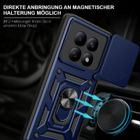 Outdoor Panzer Hülle für Xiaomi Redmi Note 15 4G / 5G Handyhülle mit Kameraschutz Ringhalter Blau