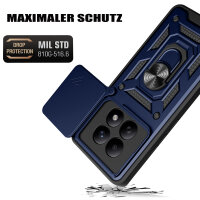 Outdoor Panzer Hülle für Xiaomi Redmi Note 15 4G / 5G Handyhülle mit Kameraschutz Ringhalter Blau