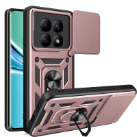 Outdoor Panzer Hülle für Xiaomi Redmi Note 15 4G / 5G Handyhülle mit Kameraschutz Ringhalter Rosegold
