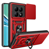 Outdoor Panzer Hülle für Xiaomi Redmi Note 15 4G / 5G Handyhülle mit Kameraschutz Ringhalter Rot