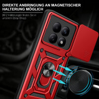 Outdoor Panzer Hülle für Xiaomi Redmi Note 15 4G / 5G Handyhülle mit Kameraschutz Ringhalter Rot