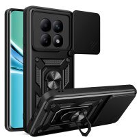Outdoor Panzer Hülle für Xiaomi Redmi Note 15 4G / 5G Handyhülle mit Kameraschutz Ringhalter Schwarz