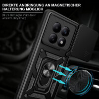 Outdoor Panzer Hülle für Xiaomi Redmi Note 15 4G / 5G Handyhülle mit Kameraschutz Ringhalter Schwarz