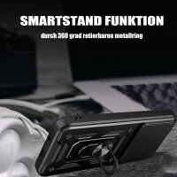 Outdoor Panzer Hülle für Xiaomi Redmi Note 15 4G / 5G Handyhülle mit Kameraschutz Ringhalter Schwarz