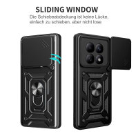 Outdoor Panzer Hülle für Xiaomi Redmi Note 15 4G / 5G Handyhülle mit Kameraschutz Ringhalter Schwarz