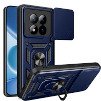 Outdoor Panzer Hülle für Xiaomi Redmi Note 15 Pro 4G Handyhülle mit Kameraschutz Ringhalter Blau