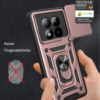Outdoor Panzer Hülle für Xiaomi Redmi Note 15 Pro 4G Handyhülle mit Kameraschutz Ringhalter Rosegold