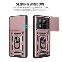 Outdoor Panzer Hülle für Xiaomi Redmi Note 15 Pro 4G Handyhülle mit Kameraschutz Ringhalter Rosegold