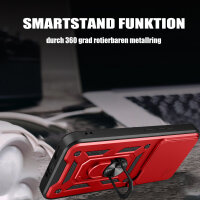 Outdoor Panzer Hülle für Xiaomi Redmi Note 15 Pro 5G Handyhülle mit Kameraschutz Ringhalter Rot