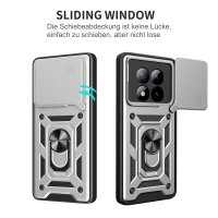Outdoor Panzer Hülle für Xiaomi Redmi Note 15 Pro 5G Handyhülle mit Kameraschutz Ringhalter Silber