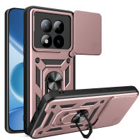 Outdoor Panzer Hülle für Xiaomi Redmi Note 15 Pro+ Handyhülle mit Kameraschutz Ringhalter Rosegold