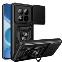 Outdoor Panzer Hülle für Xiaomi Redmi Note 15 Pro+ Handyhülle mit Kameraschutz Ringhalter Schwarz