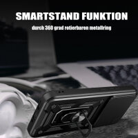 Outdoor Panzer Hülle für Xiaomi Redmi Note 15 Pro+ Handyhülle mit Kameraschutz Ringhalter Schwarz