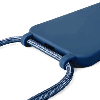 Handykette für Samsung Galaxy S26 Hanyhülle mit Band Hülle mit Kodel Smartphone Halskette in Blau