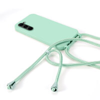 Handykette für Samsung Galaxy S26 Hanyhülle mit Band Hülle mit Kodel Smartphone Halskette in Mintgrün