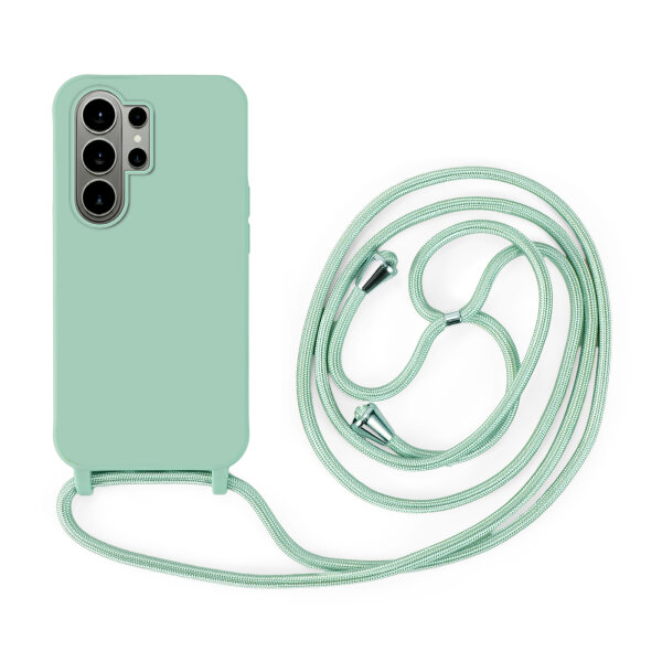 Handykette für Samsung Galaxy S26 Ultra Hanyhülle mit Band Hülle mit Kodel Smartphone Halskette in Mintgrün