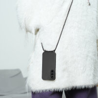 Handykette für Samsung Galaxy S26 Plus Hanyhülle mit Band Hülle mit Kodel Smartphone Halskette in Schwarz