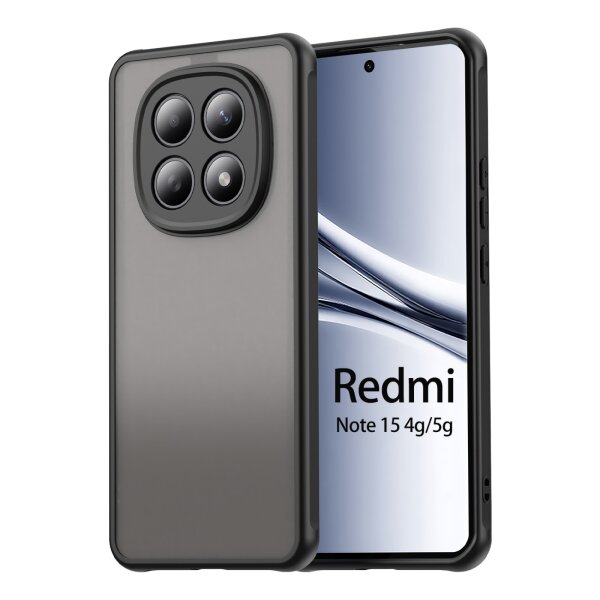 Handyhülle für Xiaomi Xiaomi Redmi Note 15 (4G / 5G) Matt Stoßfest Schutzhülle Back cover in Schwarz