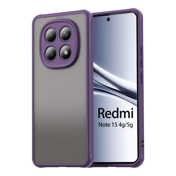 Handyhülle für Xiaomi Xiaomi Redmi Note 15 (4G / 5G) Matt Stoßfest Schutzhülle Back cover in Lila