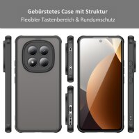 Handyhülle für Xiaomi Redmi Note 15 Pro 4G Matt Stoßfest Schutzhülle Back cover in Schwarz