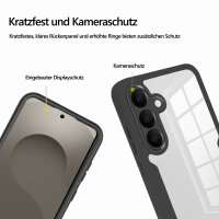 360° Grad Hülle für Samsung Galaxy S26 vollschutz mit Integriertem Displayschutz Schwarz