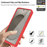 360° Grad Hülle für Samsung Galaxy S26 vollschutz mit Integriertem Displayschutz Rot