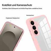 360° Grad Hülle für Samsung Galaxy S26 vollschutz mit Integriertem Displayschutz Rosa