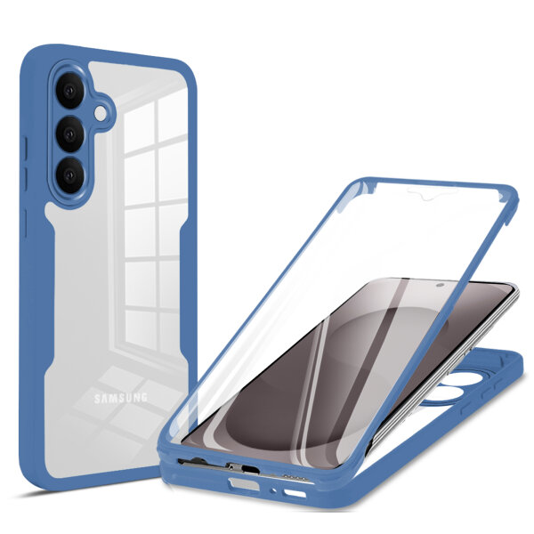 360° Grad Hülle für Samsung Galaxy S26 vollschutz mit Integriertem Displayschutz Blau