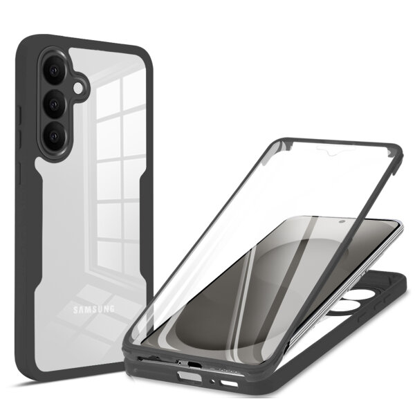 360° Grad Hülle für Samsung Galaxy S26+ vollschutz mit Integriertem Displayschutz Schwarz