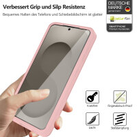 360° Grad Hülle für Samsung Galaxy S26+ vollschutz mit Integriertem Displayschutz Rosa