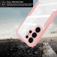 360° Grad Hülle für Samsung Galaxy S26 Ultra vollschutz mit Integriertem Displayschutz Rosa