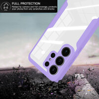 360° Grad Hülle für Samsung Galaxy S26 Ultra vollschutz mit Integriertem Displayschutz Lila