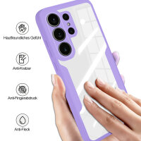 360° Grad Hülle für Samsung Galaxy S26 Ultra vollschutz mit Integriertem Displayschutz Lila