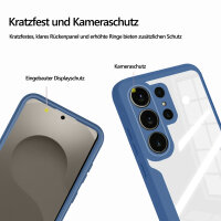 360° Grad Hülle für Samsung Galaxy S26 Ultra vollschutz mit Integriertem Displayschutz Blau