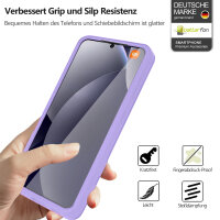 360° Grad Hülle für Xiaomi Redmi Note 15 Pro 5G vollschutz Integriertem Displayschutz in Lila