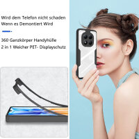 360° Grad Hülle für Xiaomi Redmi Note 15 Pro 4G vollschutz Integriertem Displayschutz in Schwarz
