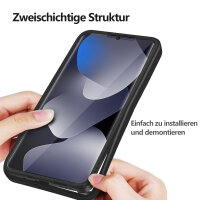 360° Grad Hülle für Xiaomi Redmi Note 15 4G vollschutz Integriertem Displayschutz in Schwarz