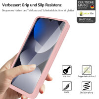 360° Grad Hülle für Xiaomi Redmi Note 15 4G vollschutz Integriertem Displayschutz in Rosa