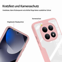 360° Grad Hülle für Xiaomi Redmi Note 15 4G vollschutz Integriertem Displayschutz in Rosa