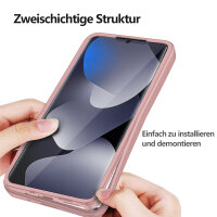 360° Grad Hülle für Xiaomi Redmi Note 15 4G vollschutz Integriertem Displayschutz in Rosa